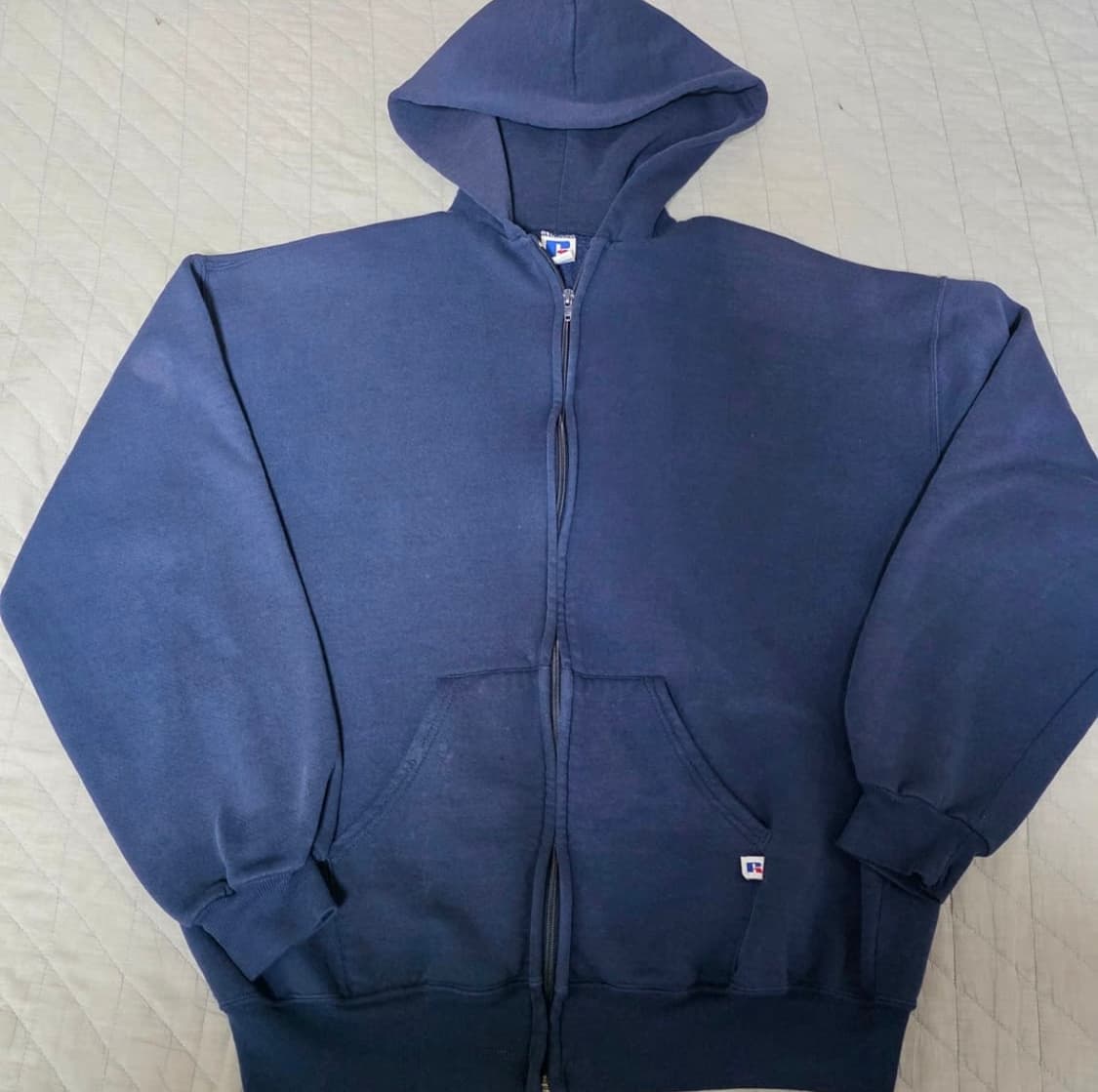 [🇺🇸XL] 90’s Russell 러셀 후드집업 네이비 USA 상품이미지1