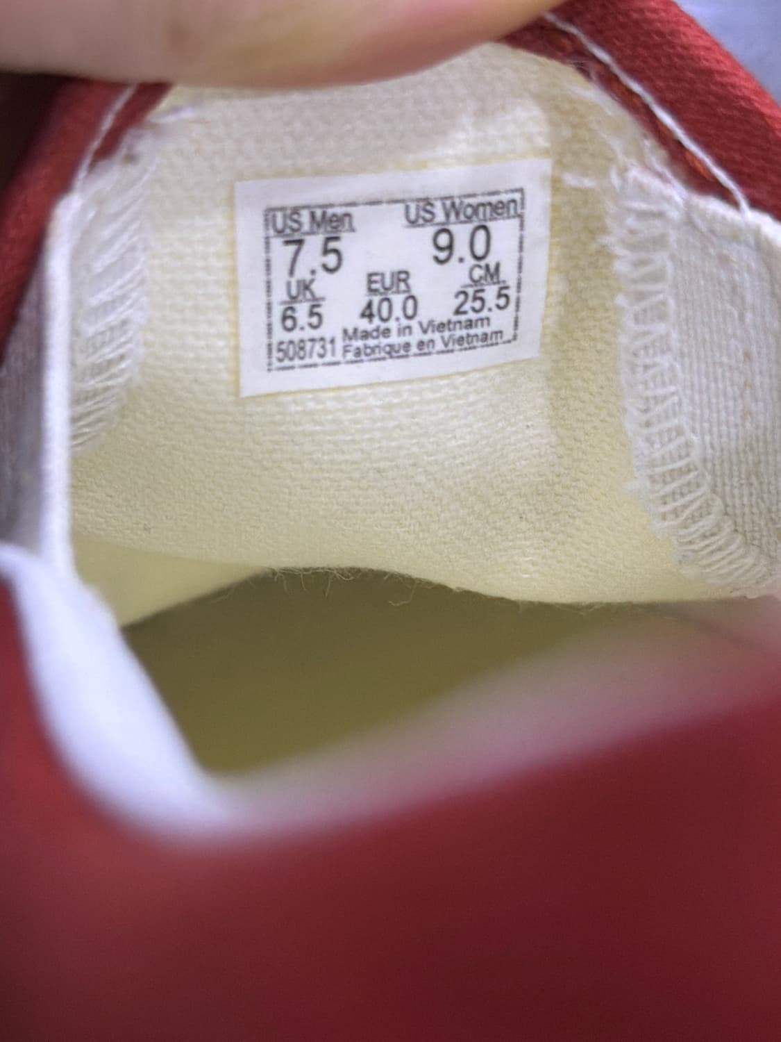 반스 체커보드 슬립온 스니커즈 레드 화이트 255 상품이미지9