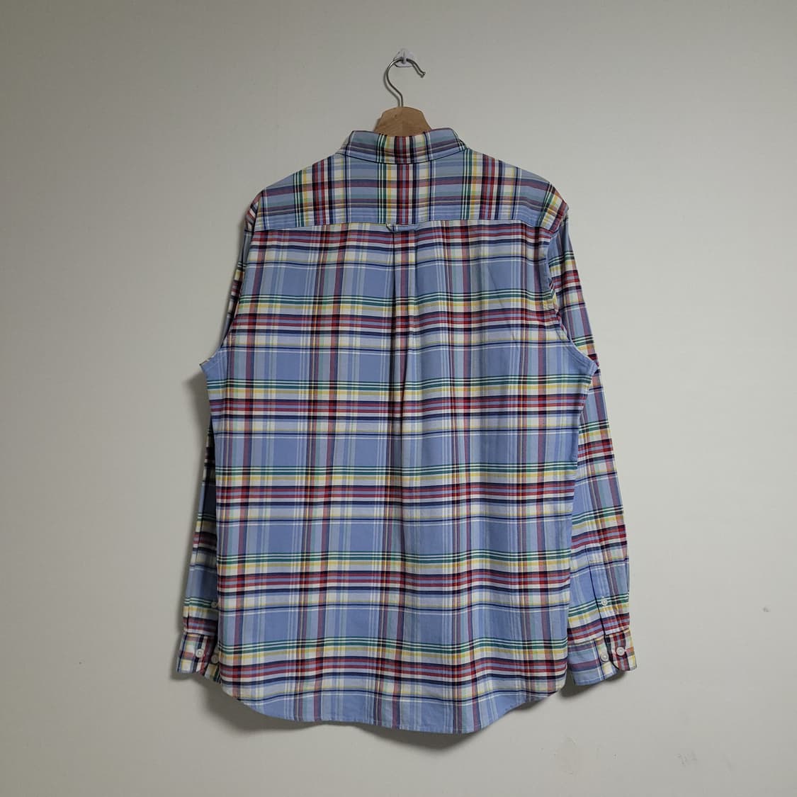 (L) BEANPOLE 빈폴 블루 체크 셔츠 남방 상품이미지4