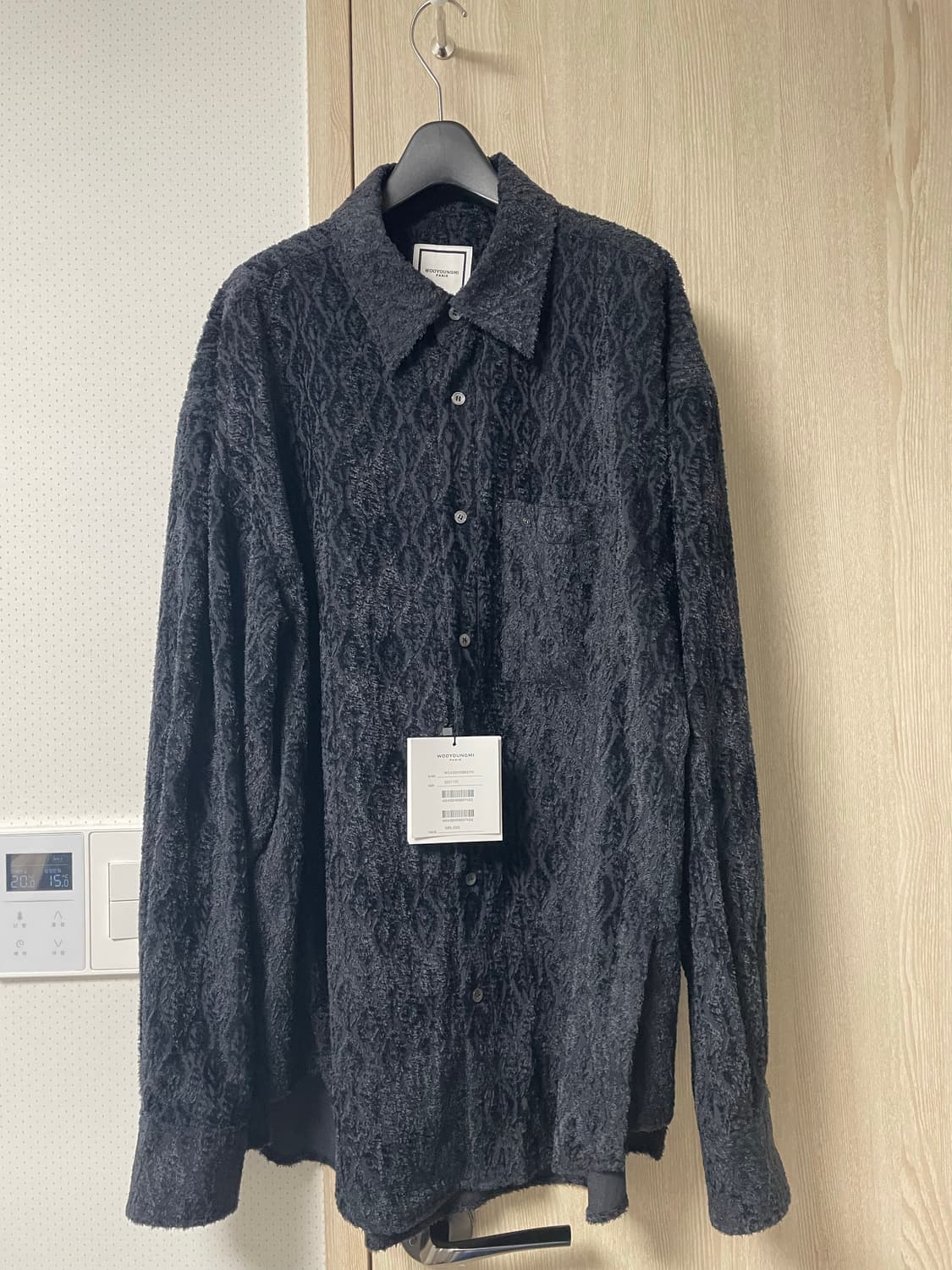 52사이즈 새상품, 우영미 24fw 피콕셔츠 네이비 상품이미지1