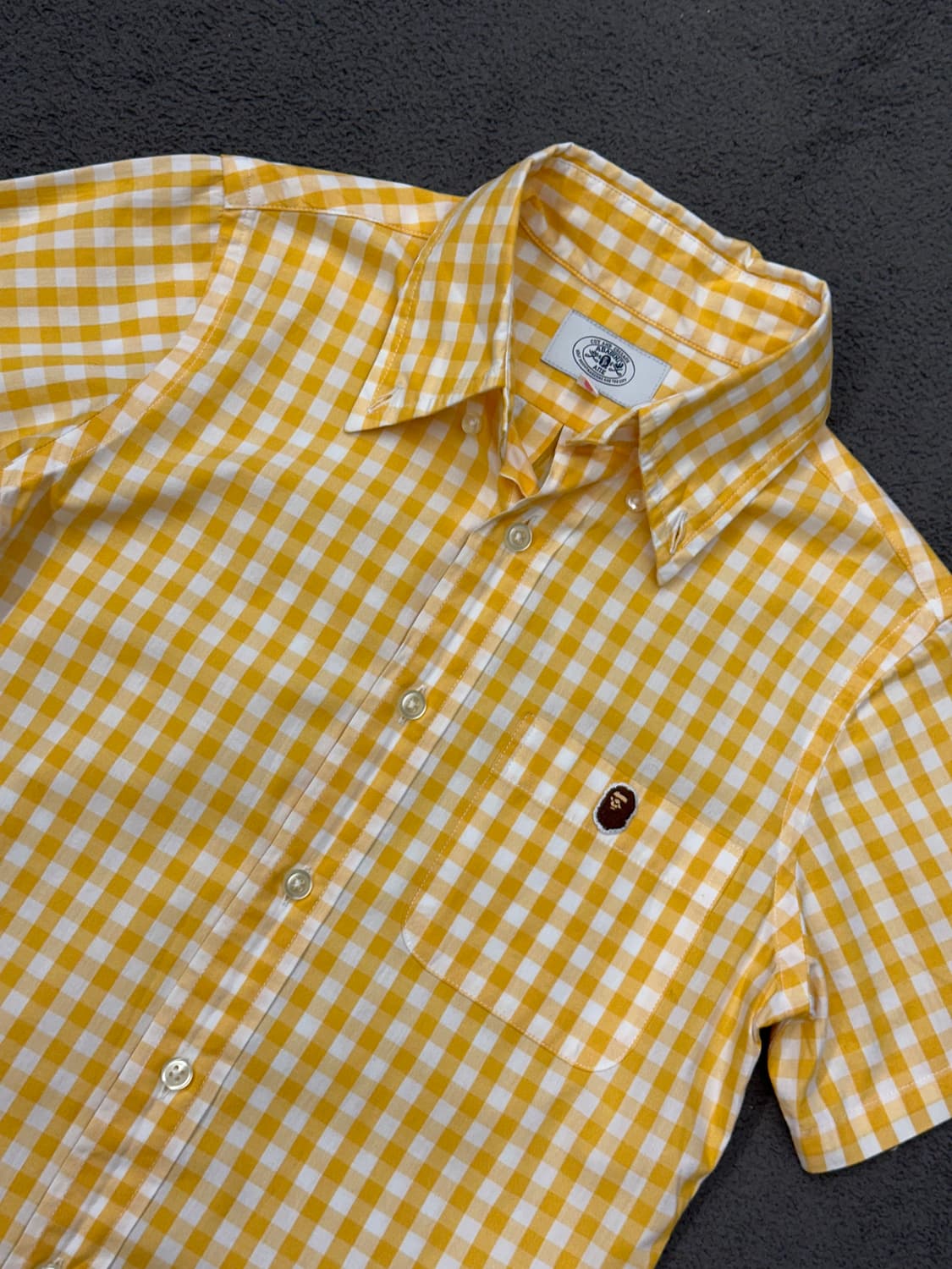 베이프 스몰로고 반팔 체크셔츠 처분  상품이미지2