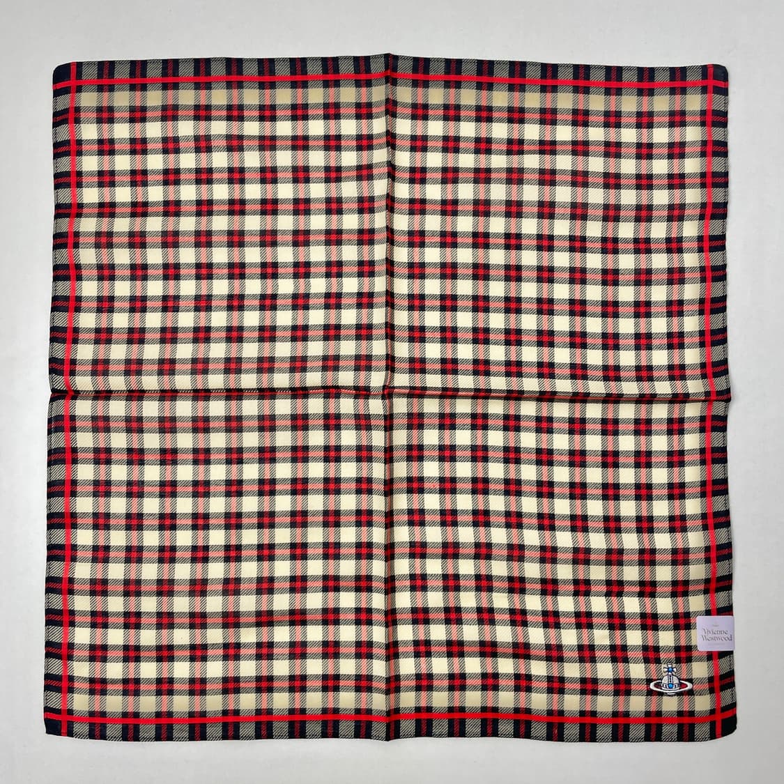[새상품] 비비안웨스트우드 타탄체크 손수건 쁘띠스카프 상품이미지2
