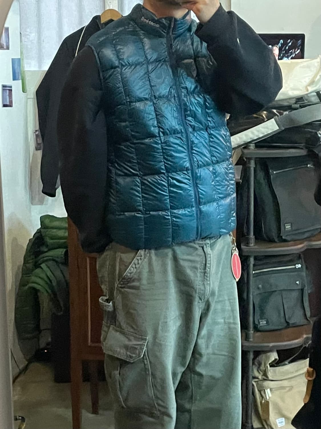 몽벨 재팬 구스다운 경량패딩조끼 L 상품이미지2