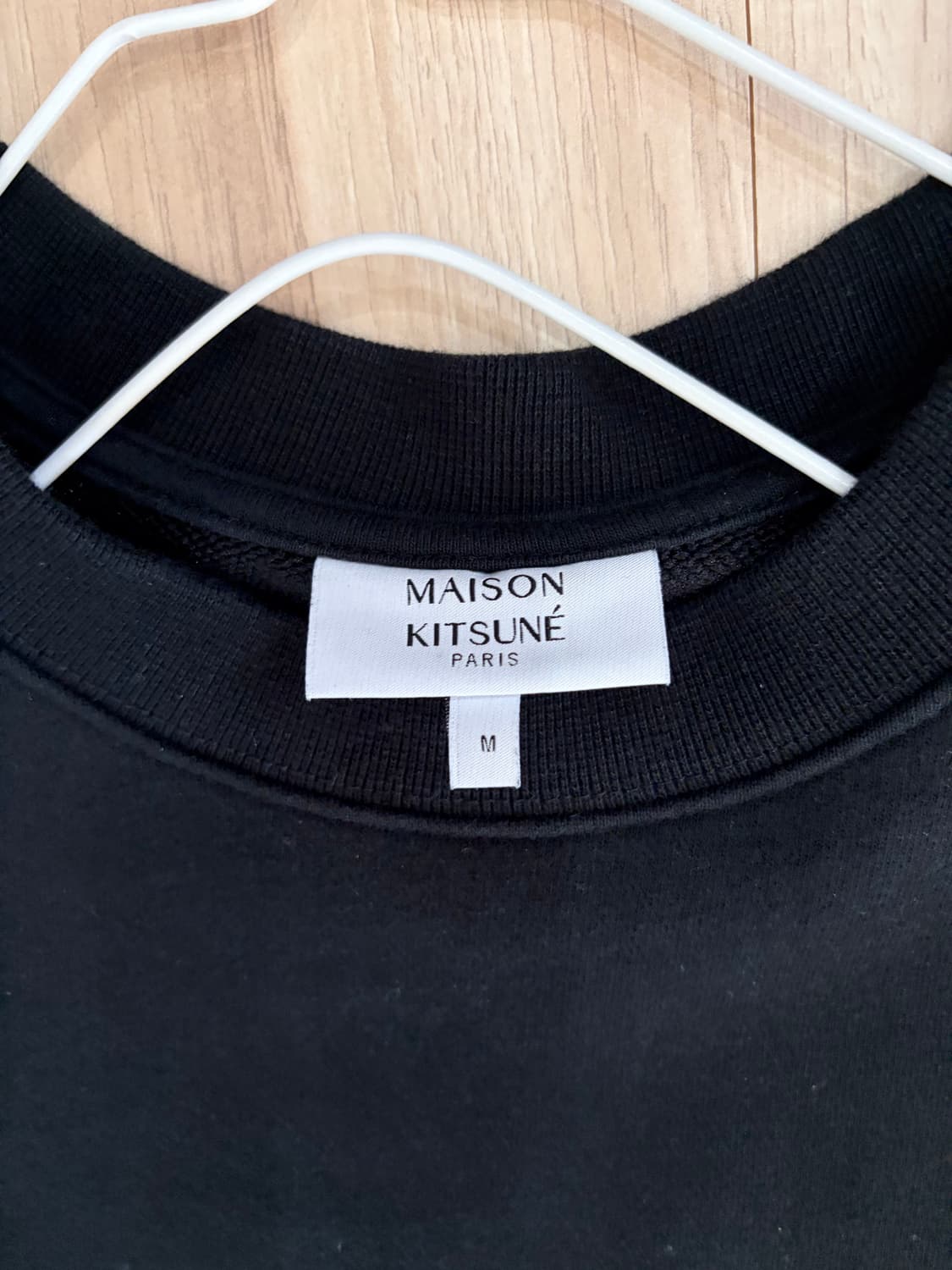 메종키츠네 폭스헤드 맨투맨 블랙 상품이미지2