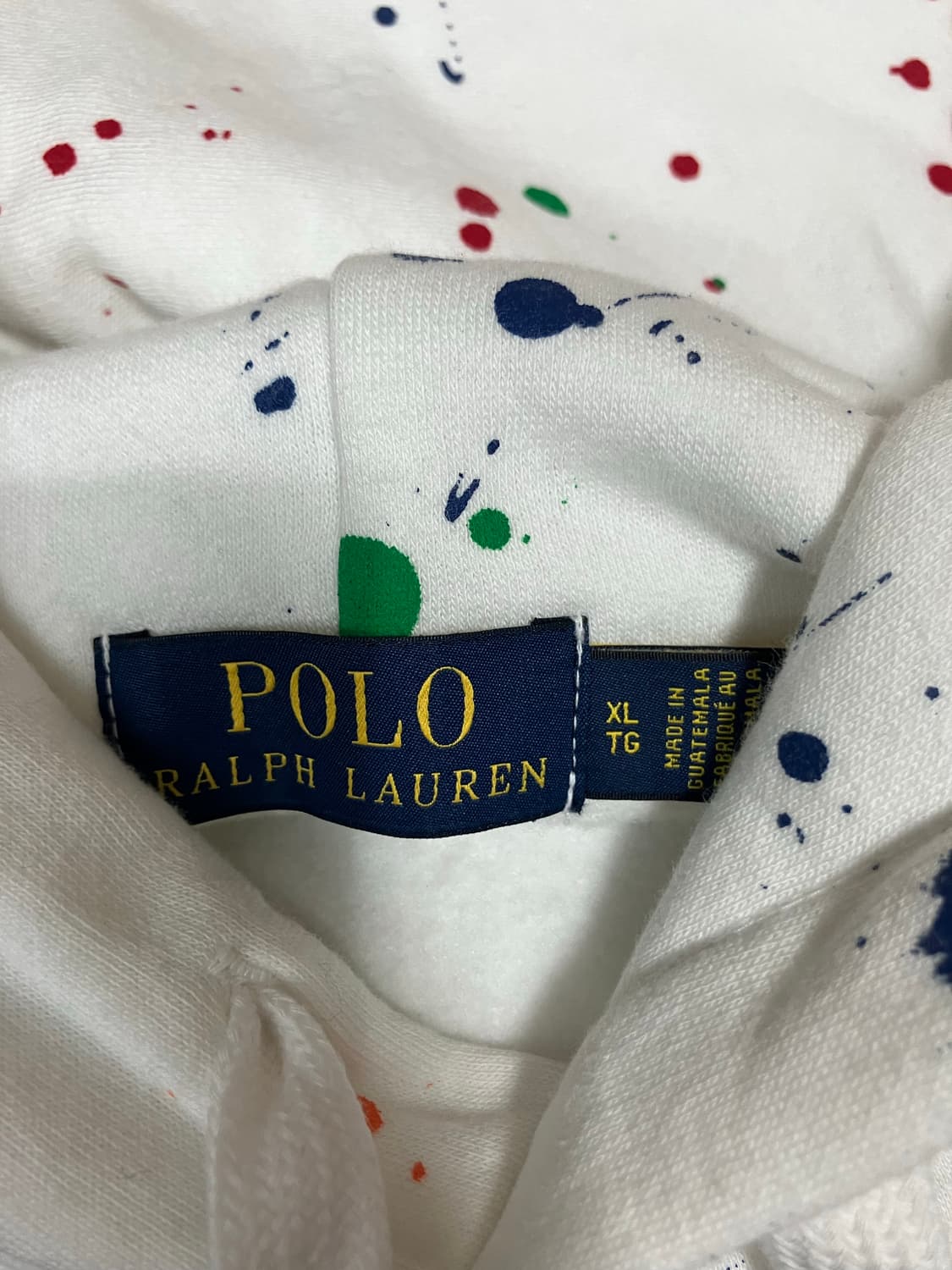 폴로 페인트 스플래터 후드티 XL 상품이미지4