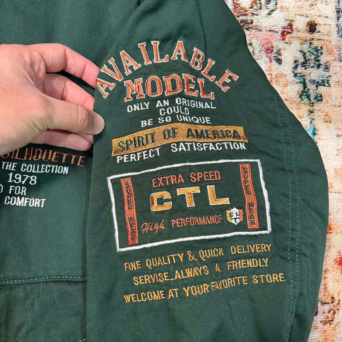 [XL] 일본 빈티지 자수 봄버 워크자켓 상품이미지3