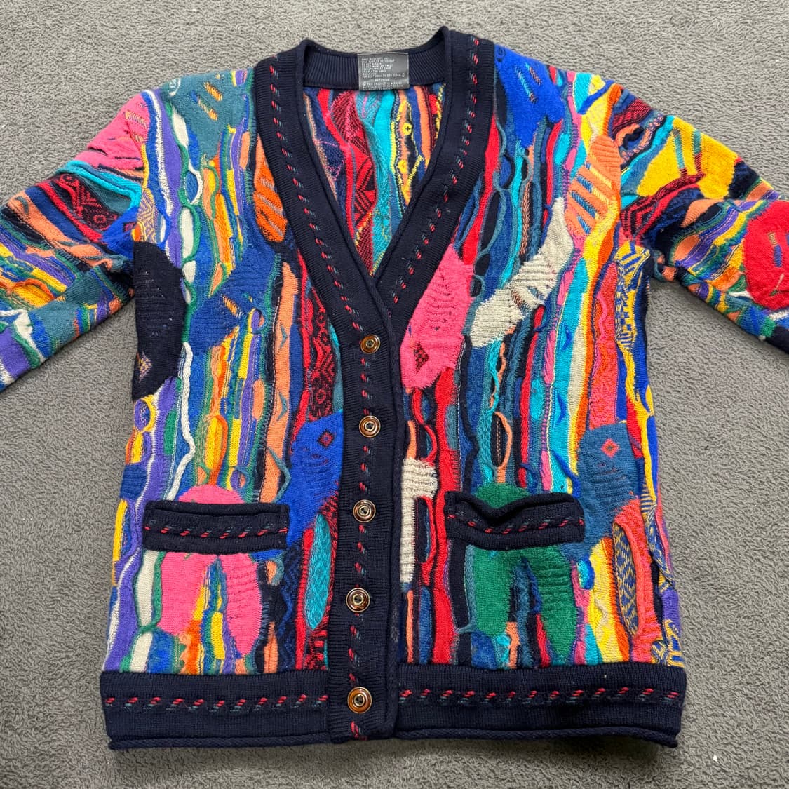 [정품/S] COOGI 스타일 멀티컬러 니트 가디건 c1 상품이미지3