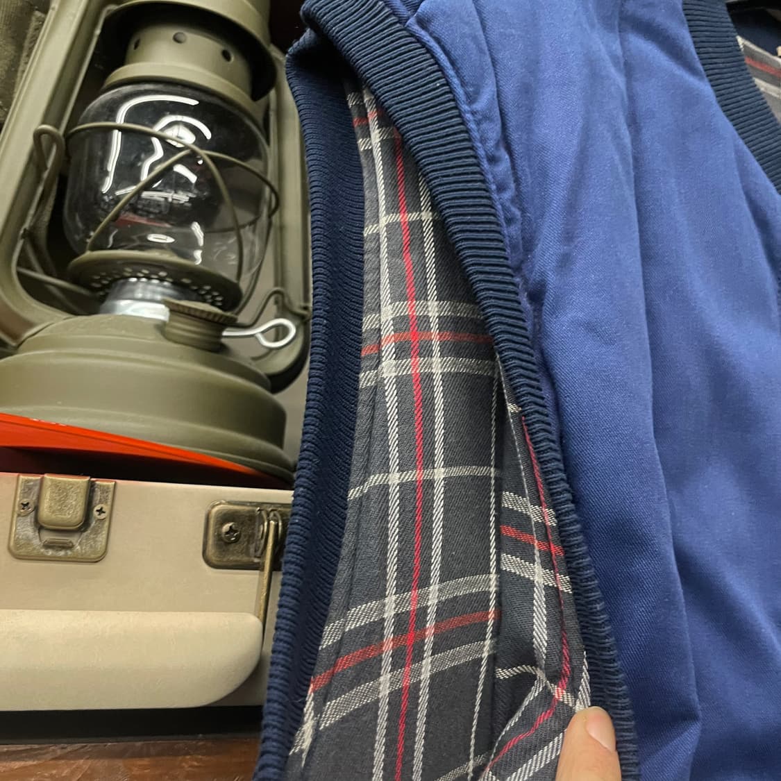 90s 바버 퀼팅 체크 라이닝 버튼 조끼 베스트 상품이미지5