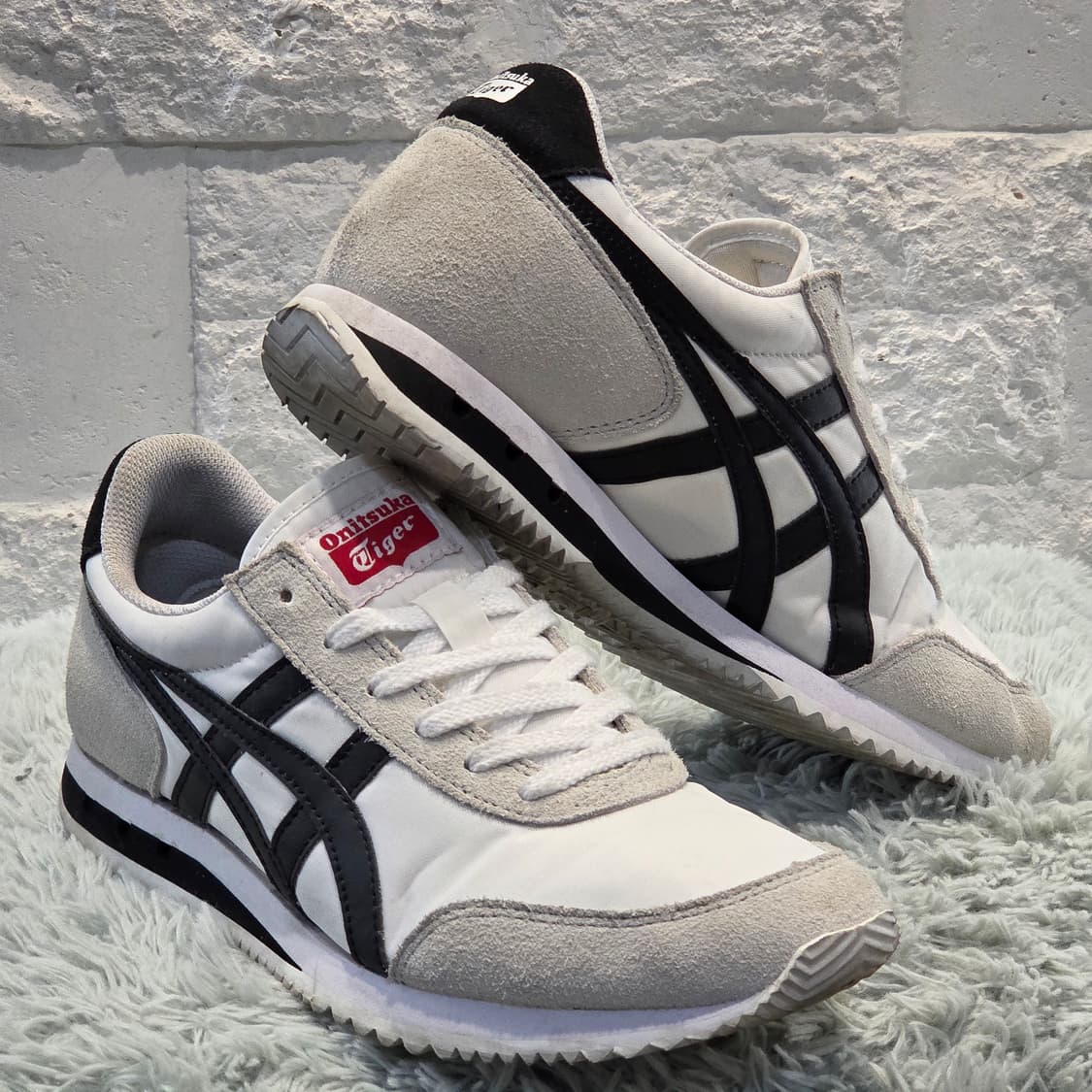 7a-20:오니츠카 타이거 라이트러너 화이트/블랙 25.5cm 상품이미지4