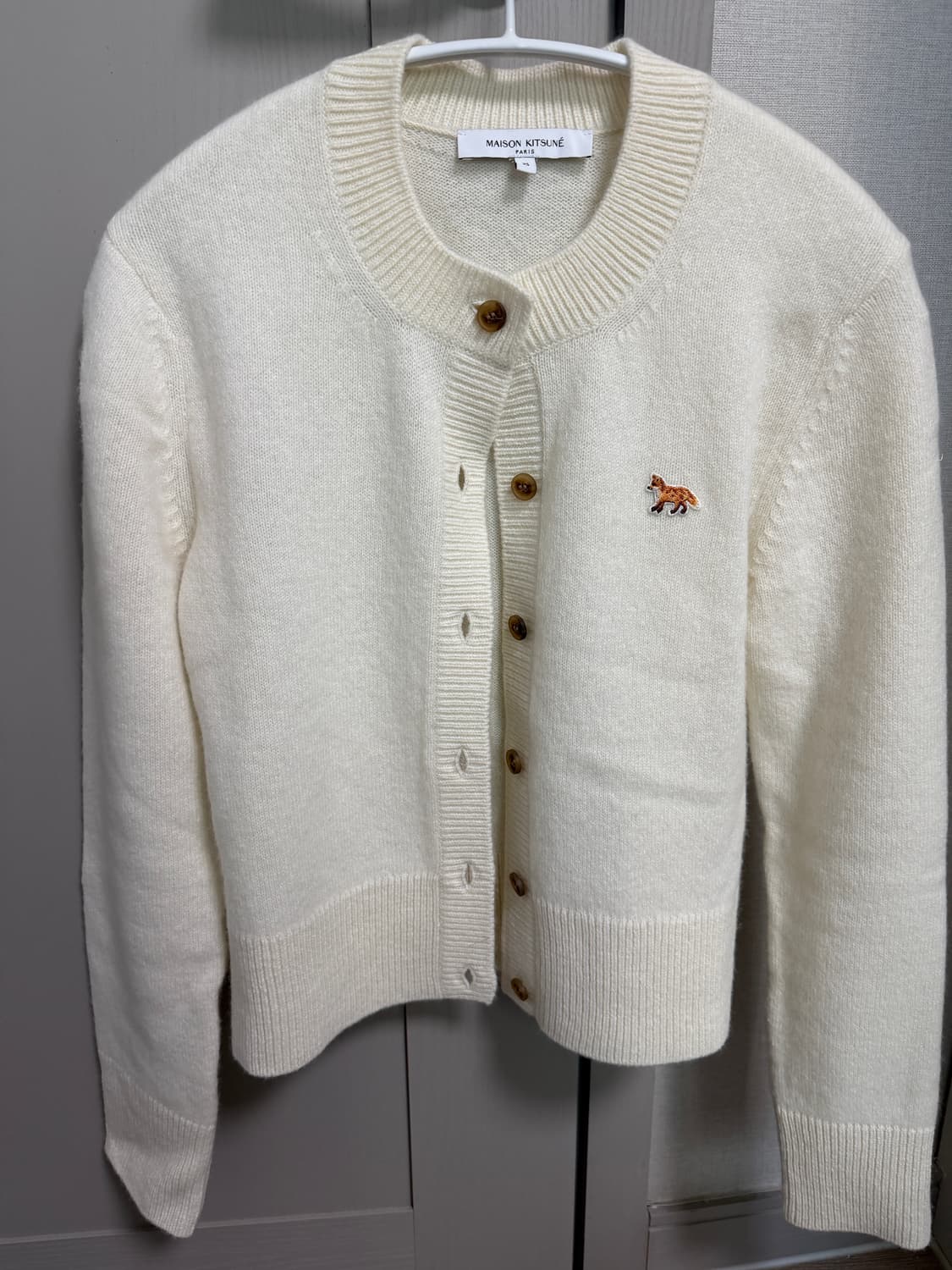 메종키츠네 우먼 램스울 가디건 xs 상품이미지1