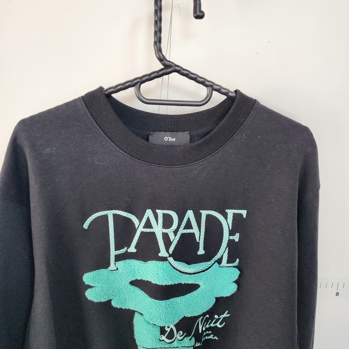 오즈세컨 블랙 맨투맨 티셔츠 상품이미지2