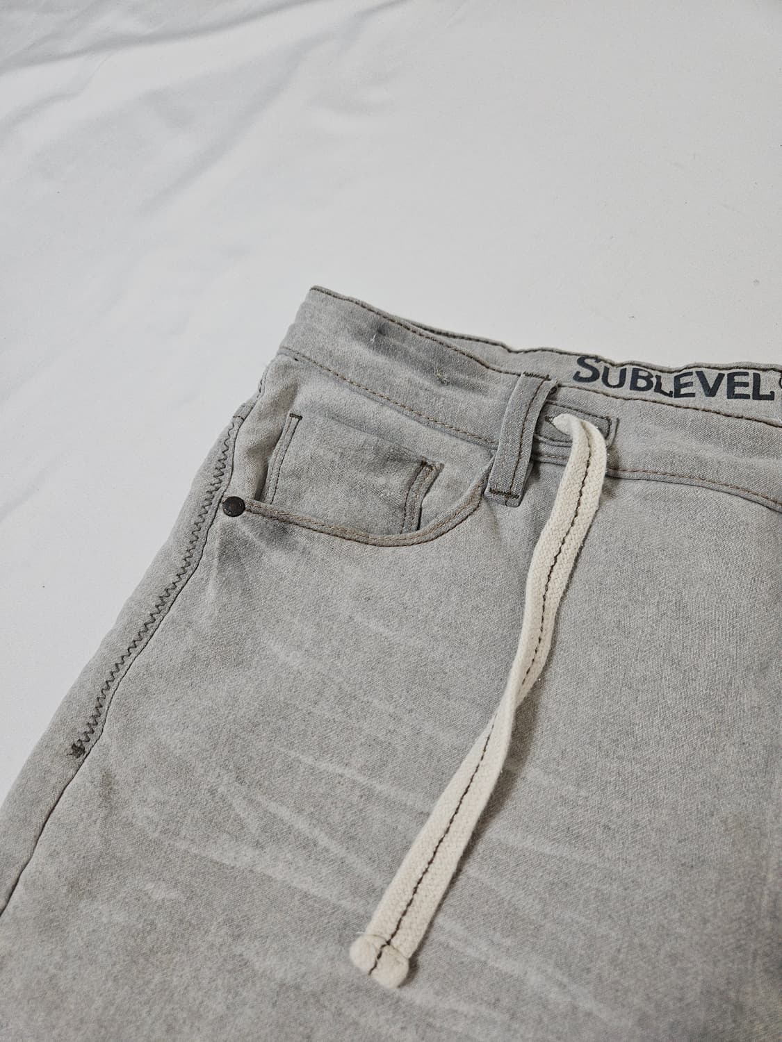 Sublevel 서브레벨 데님쇼츠 워싱 반바지 피그먼트 숏팬츠 34 상품이미지4