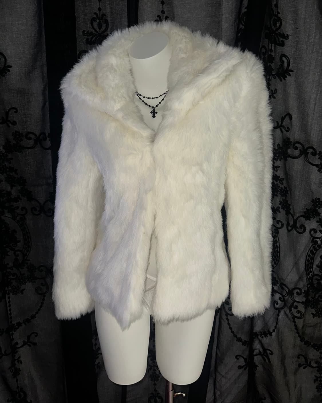 White Eco Fur Jacket 상품이미지2