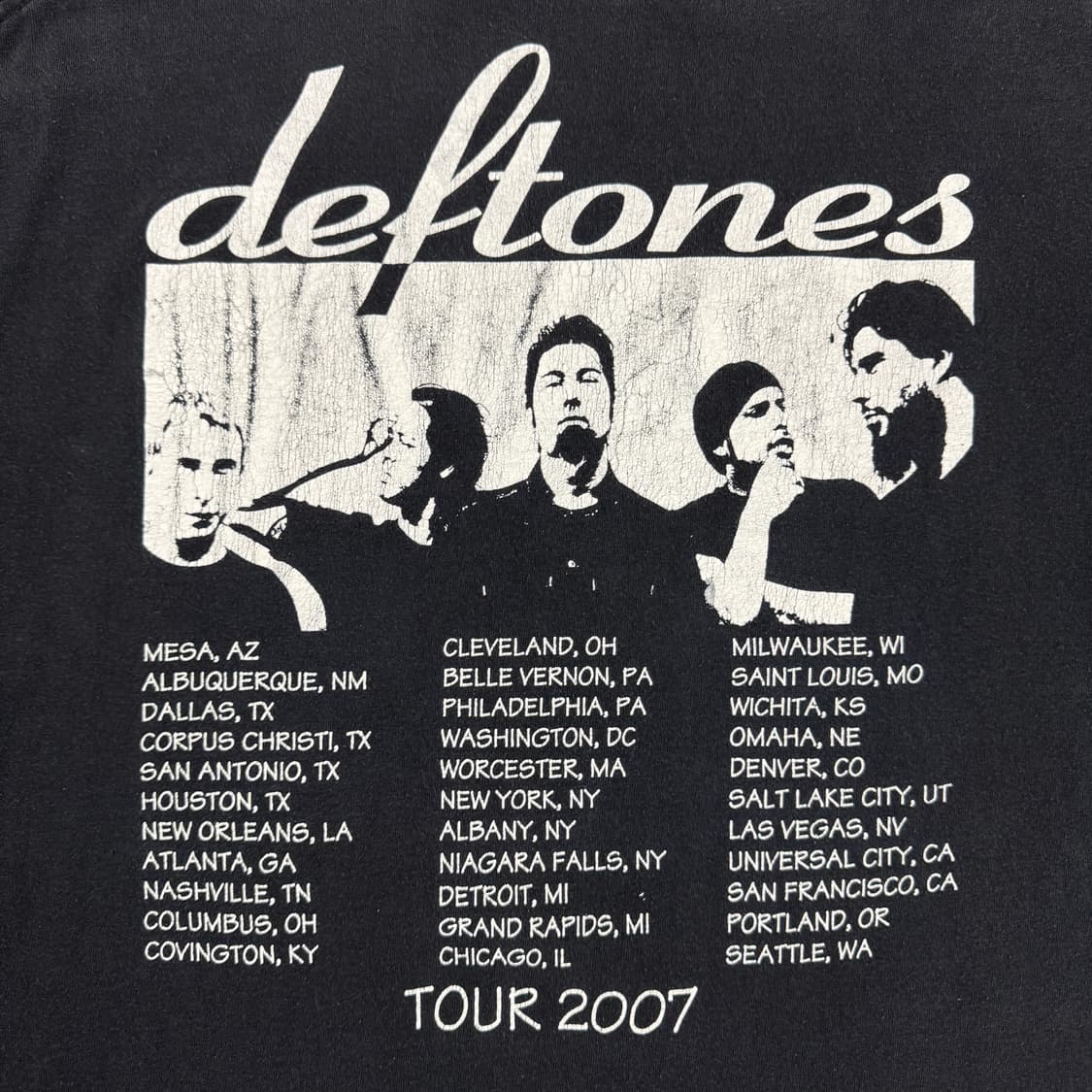 빈티지 2007 Deftones 데프톤즈 투어 티셔츠 상품이미지4