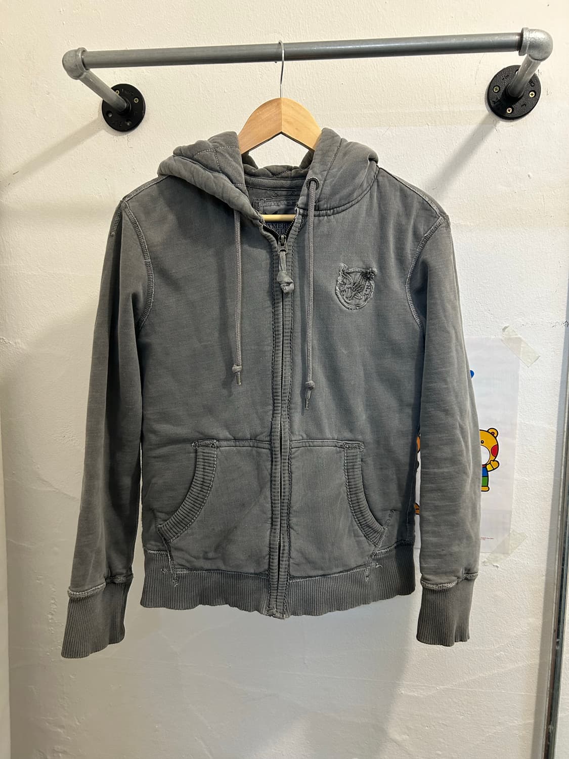 y2k 아메리칸 이글 그런지 집업 후드 자켓 헤비 스웻 상품이미지2