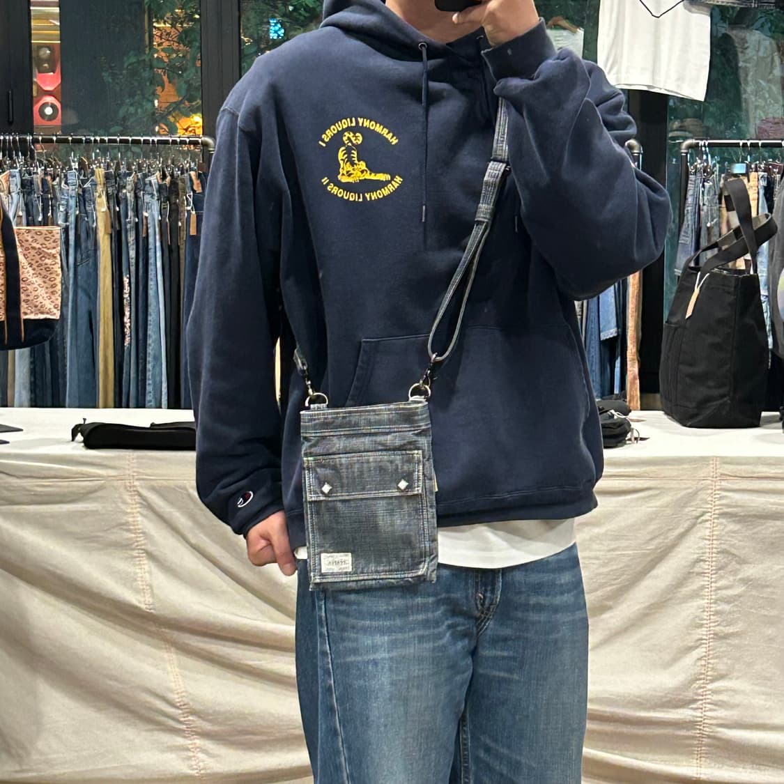 요시다 포터 온스 코튼 데님 크로스백 숄더백 P04 상품이미지8