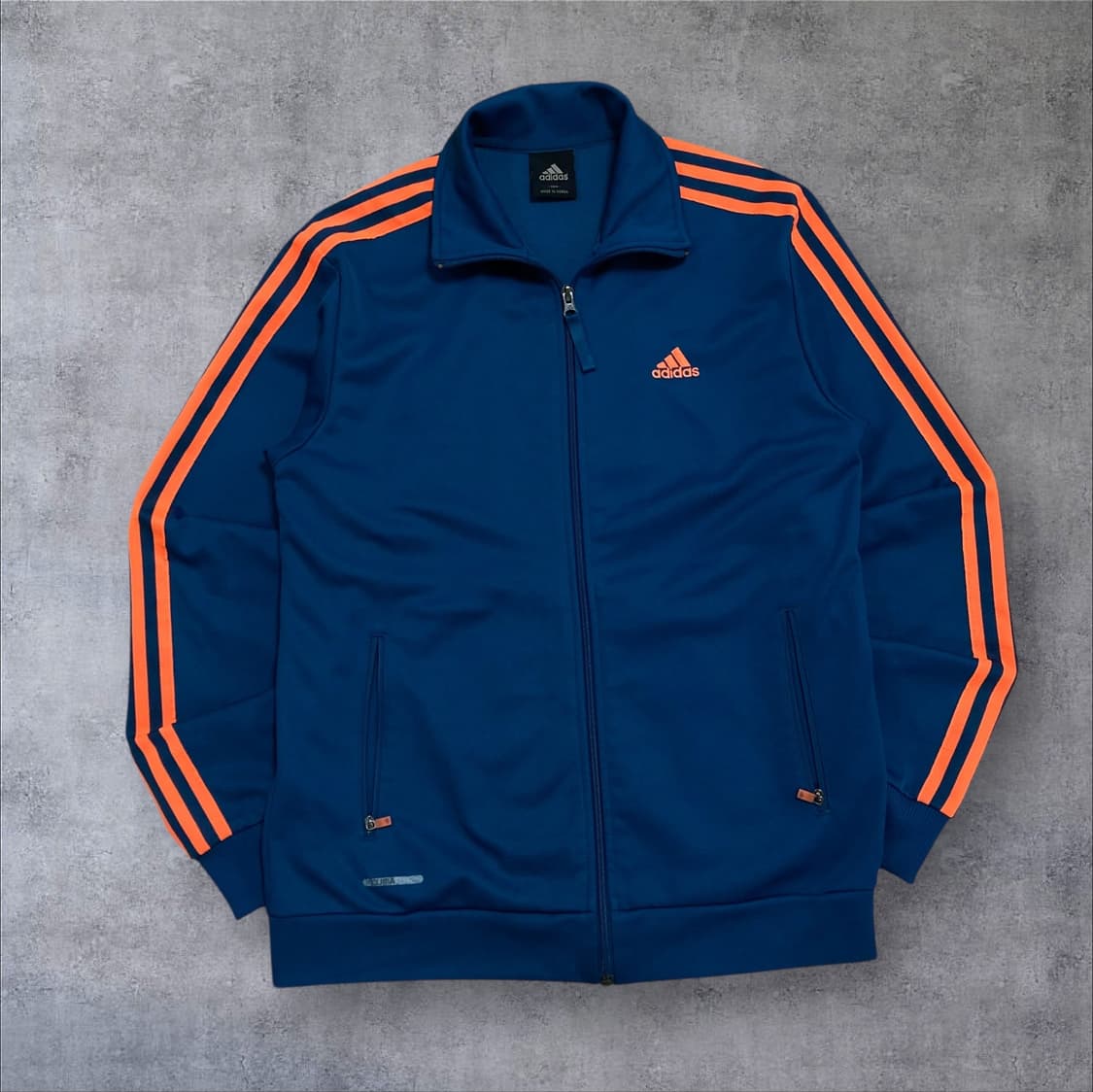 아디다스 스몰 로고 사이드 라인 블루 트랙탑 상품이미지1