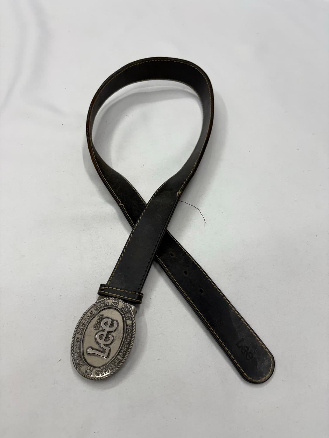 LEE 빈티지 카우보이 웨스턴 은장 버클 벨트 상품이미지3