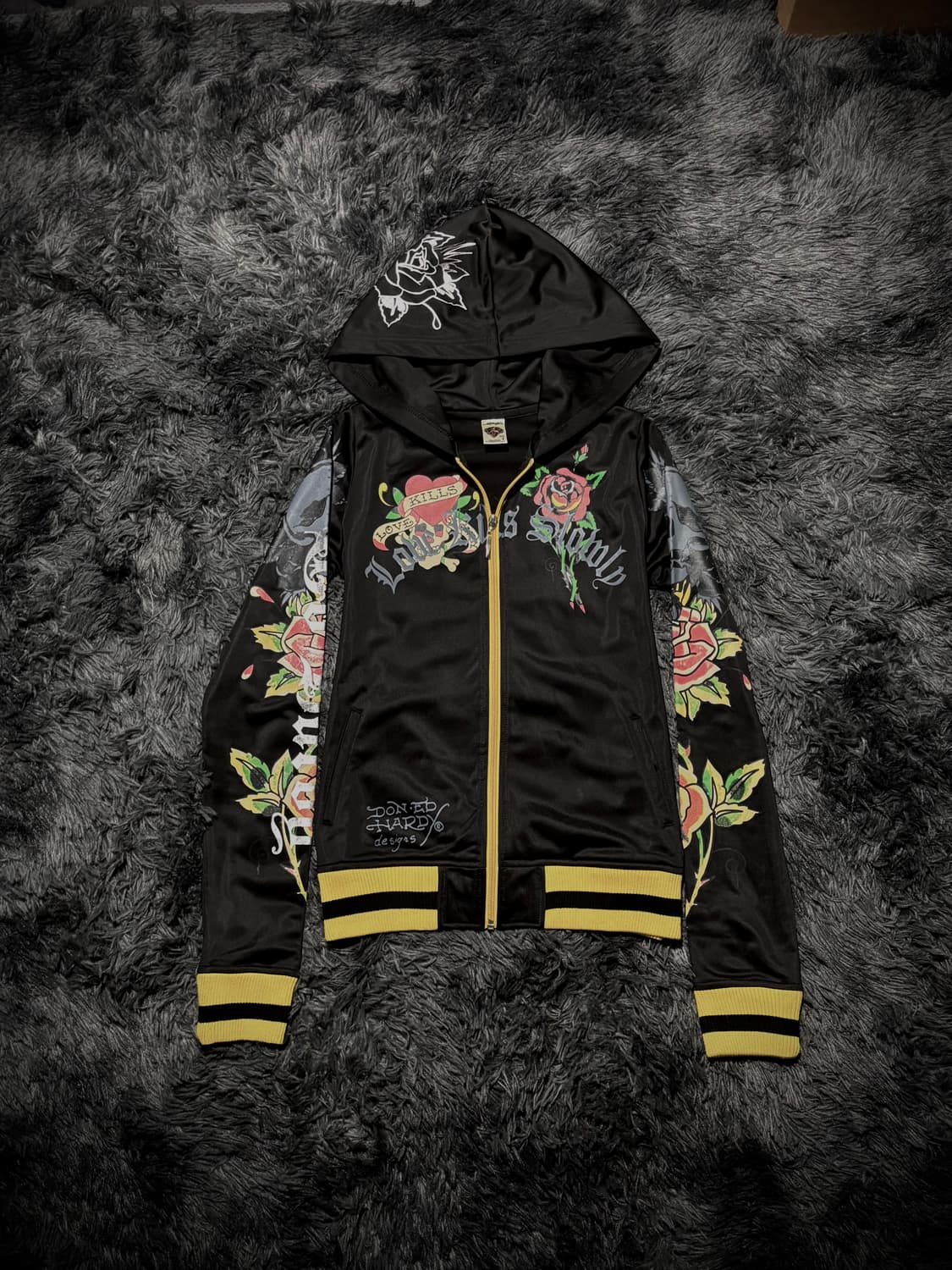 Ed Hardy 타투 프린팅 트랙 후드집업 상품이미지1
