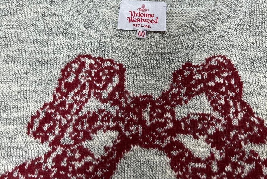 비비안웨스트우드 2025AW 레드라벨 리본 안타시안 니트 상품이미지2