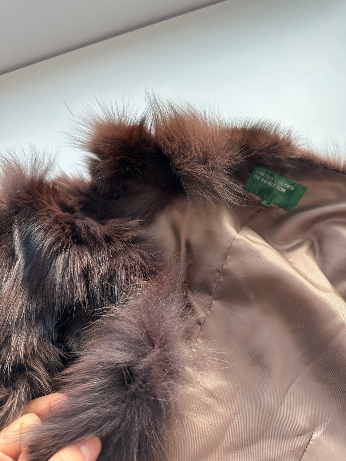 베네통 리얼 폭스100  퍼자켓  상품이미지5