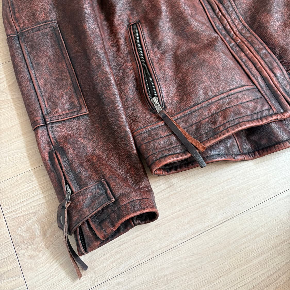 Fortime 빈티지 소가죽레더자켓  상품이미지3