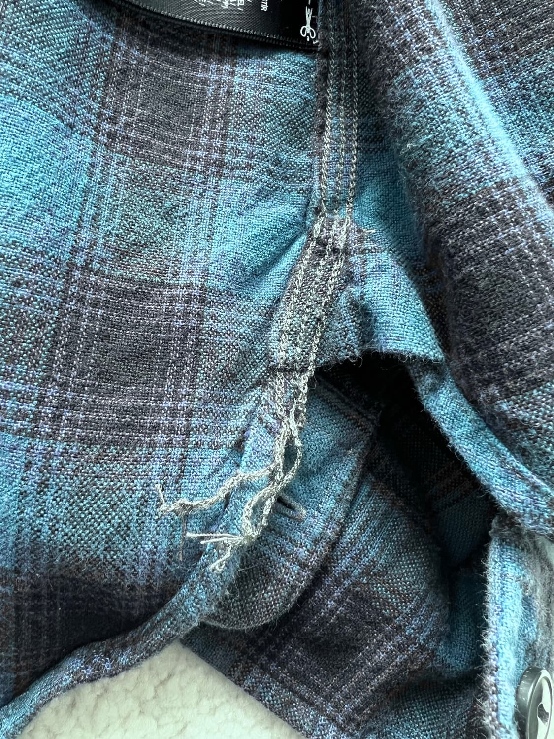 더블알엘 워크셔츠 블루 체크 상품이미지5