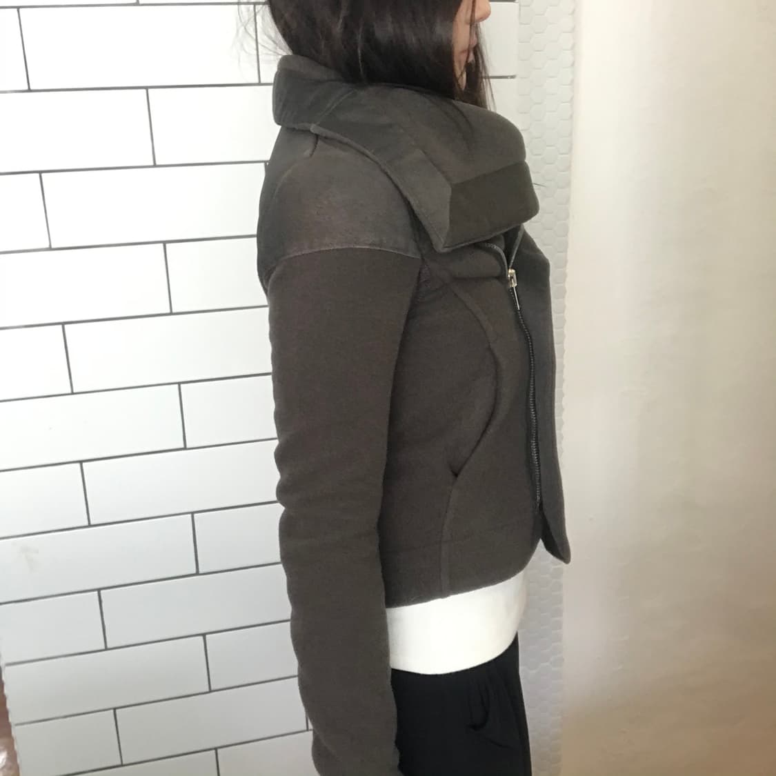 릭오웬스 하이넥 드레이핑 자켓 상품이미지4