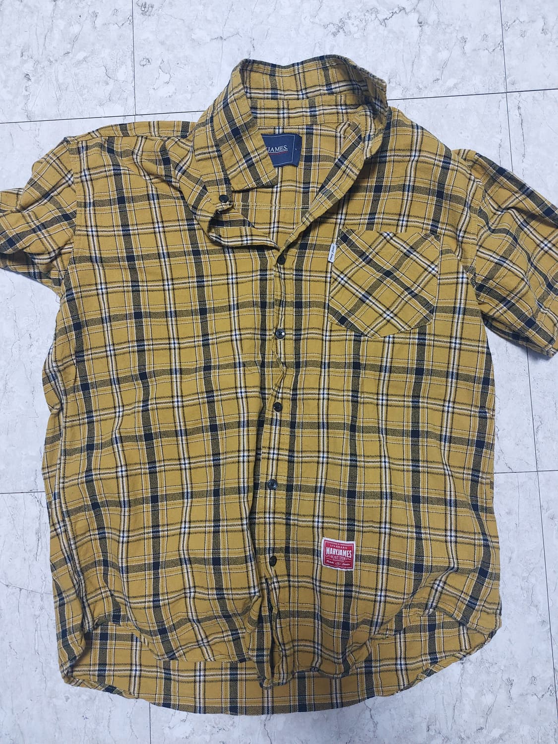 메리제임스 반팔 체크 셔츠 L 상품이미지1