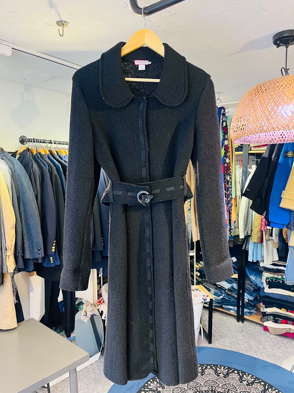 막스앤코 트리코트 벨티드 울 코트 상품이미지1