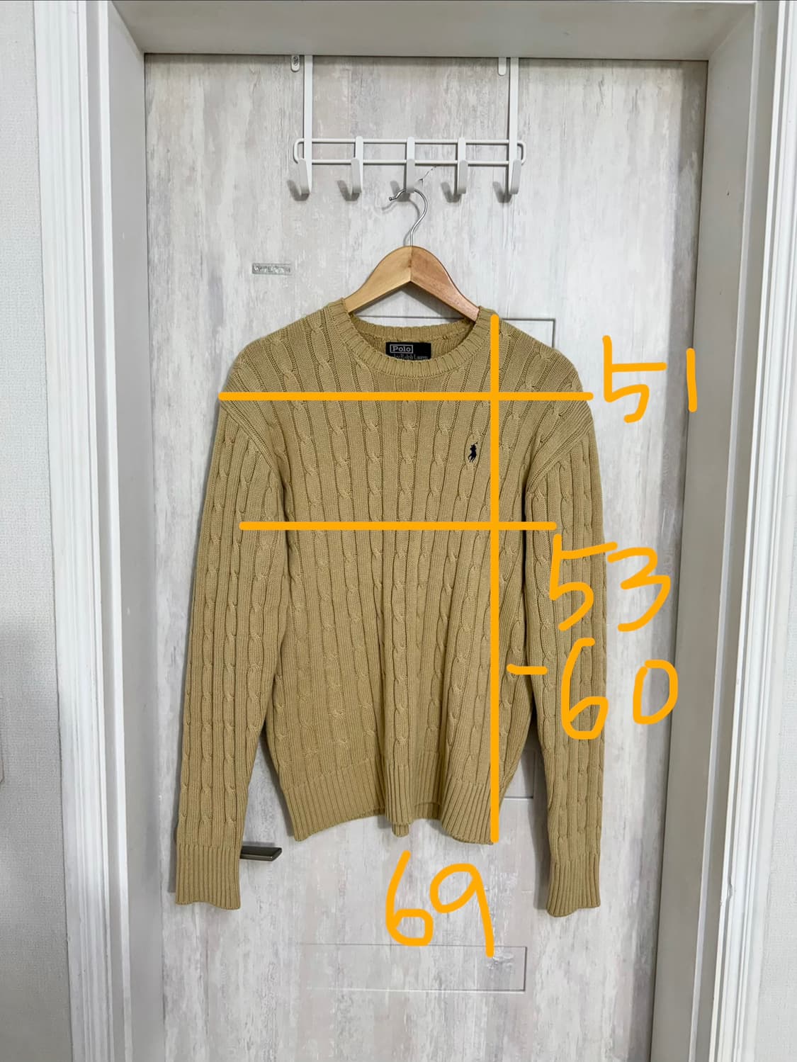 남성 100 / 폴로랄프로렌 케이블 니트 베이지  상품이미지2