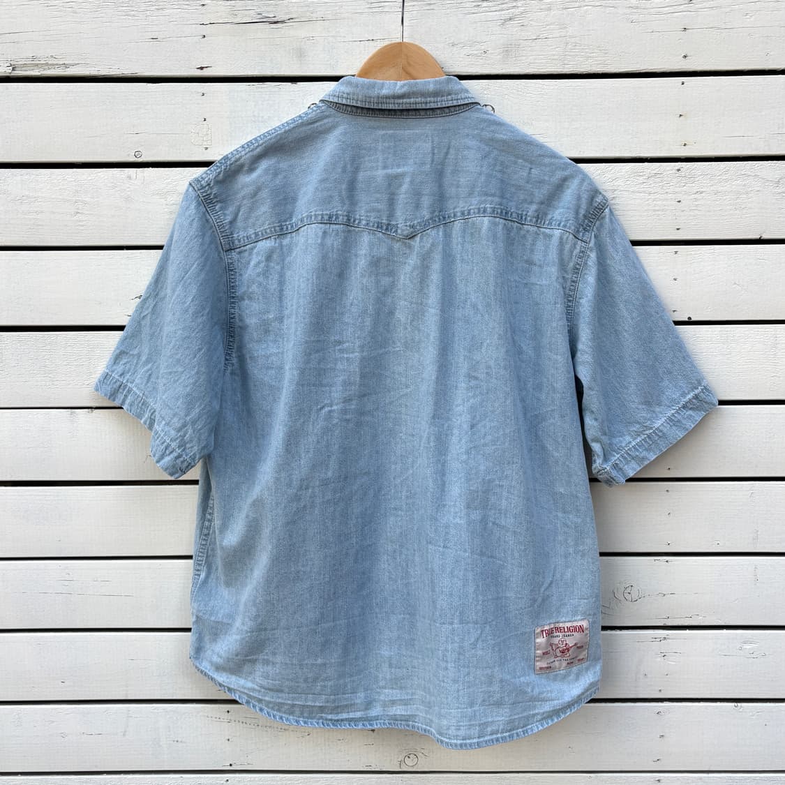 True Religion 트루릴리전 데님 반팔 셔츠 상품이미지2