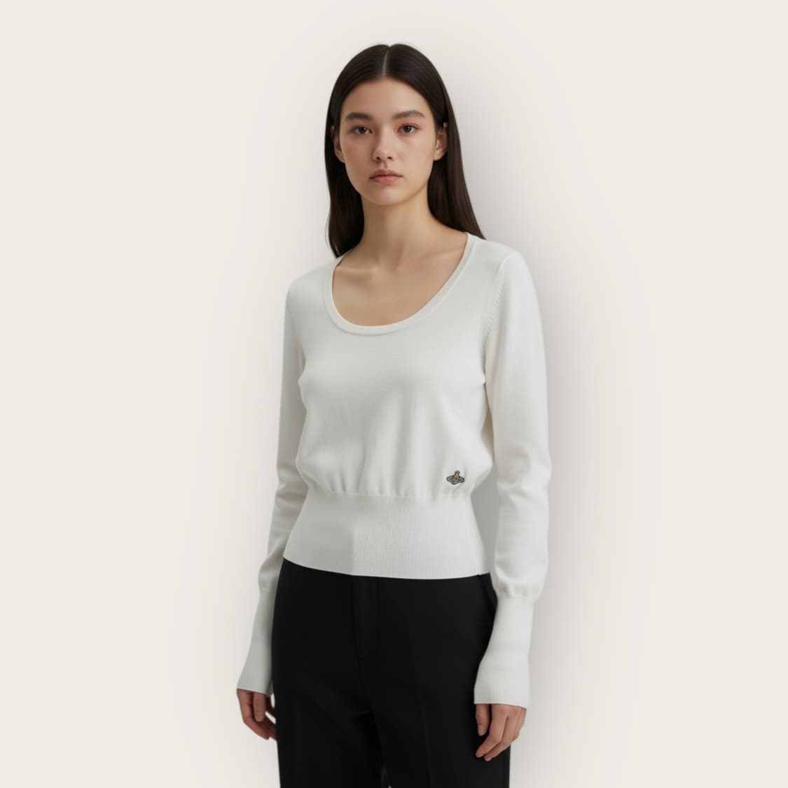 XS/ 비비안웨스트우드 ORB로고 유넥 니트 상품이미지1