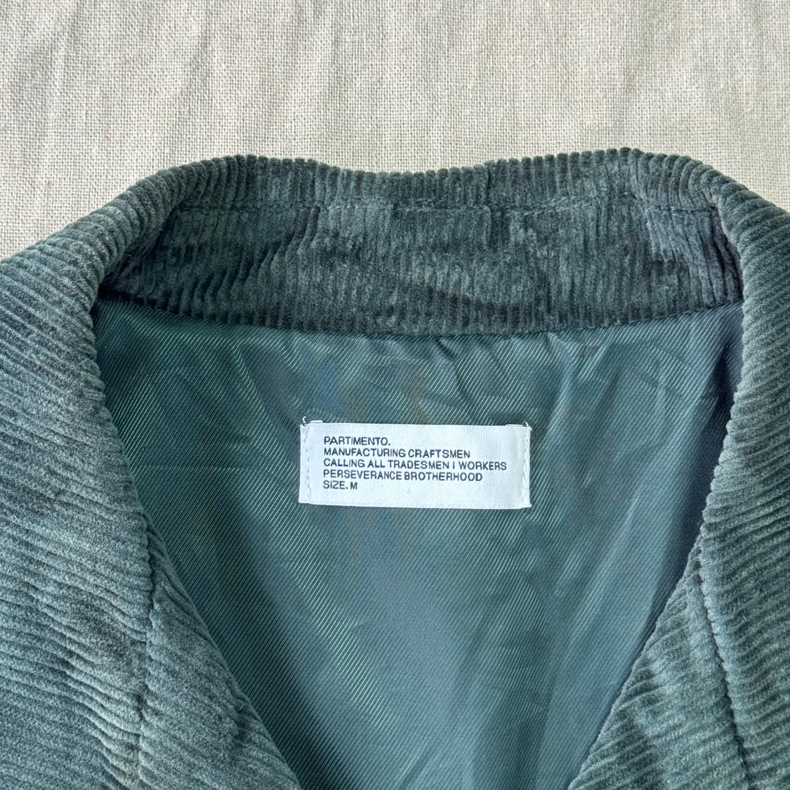 파르티멘토 코듀로이 그린 크롭 봄버 자켓 M 상품이미지4