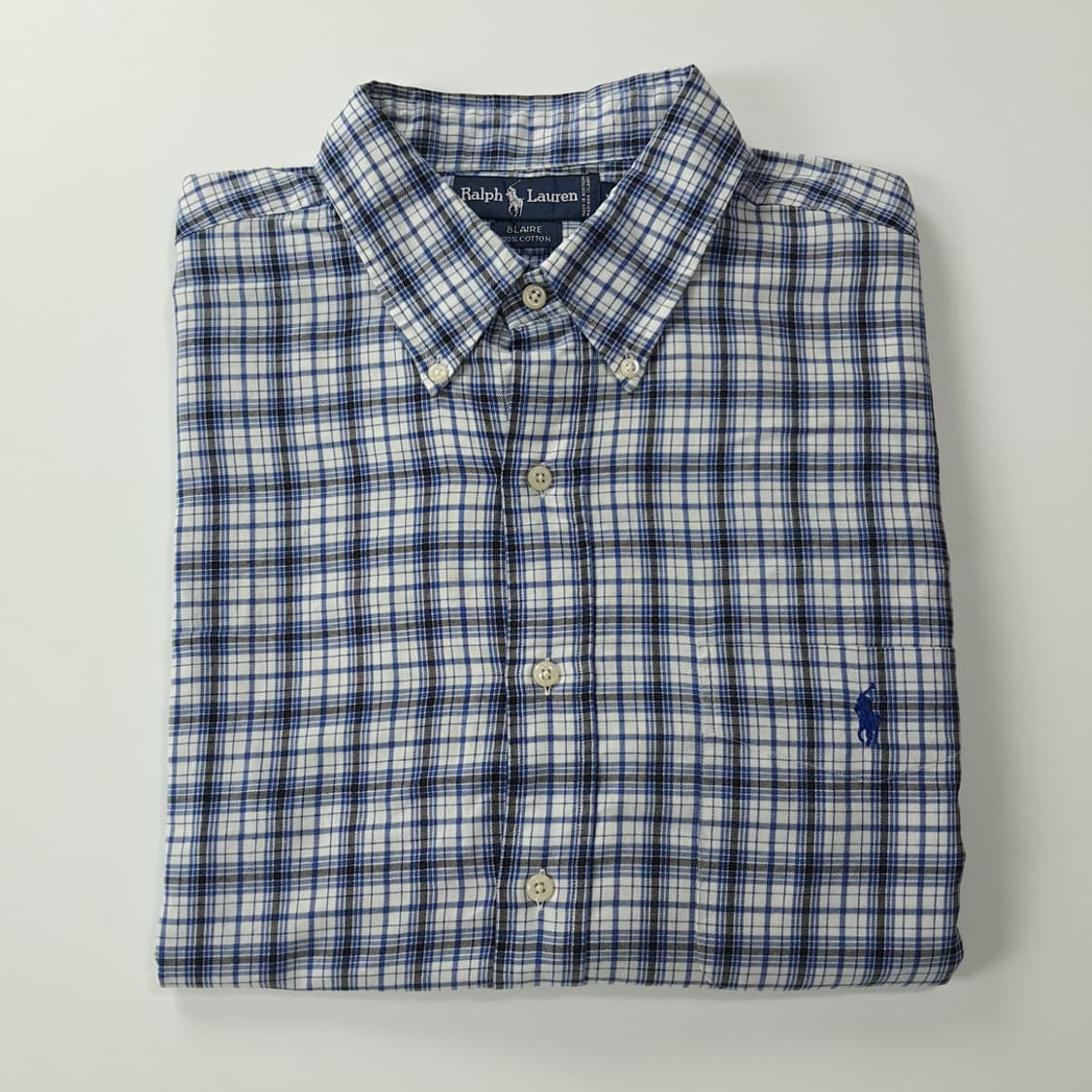 CK413 XL 폴로 90s 미국판 블레어 플래드 체크 셔츠 남방 상품이미지7