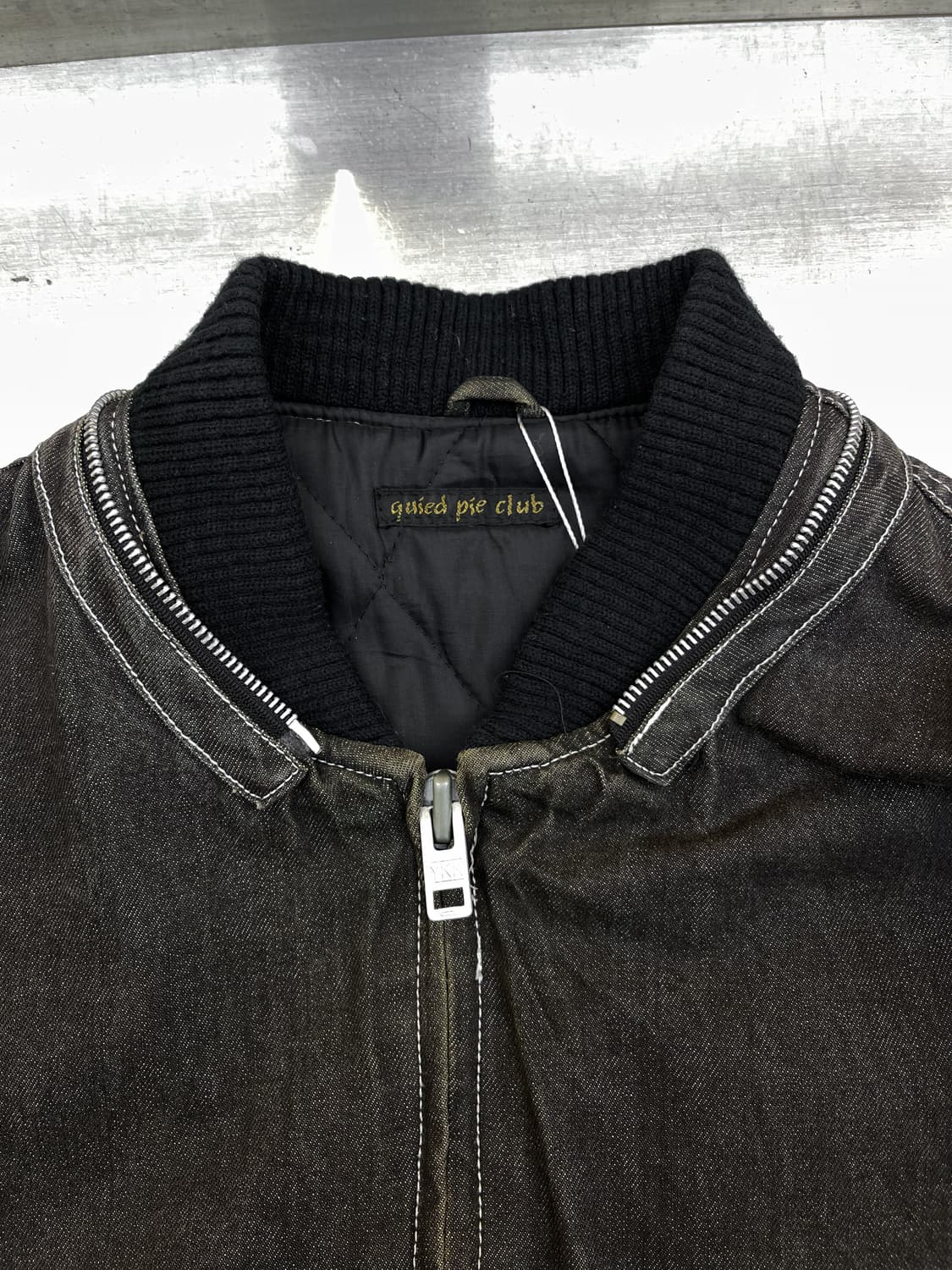 Quied Pie Club 90s 데님 후드 봄버 자켓 상품이미지6