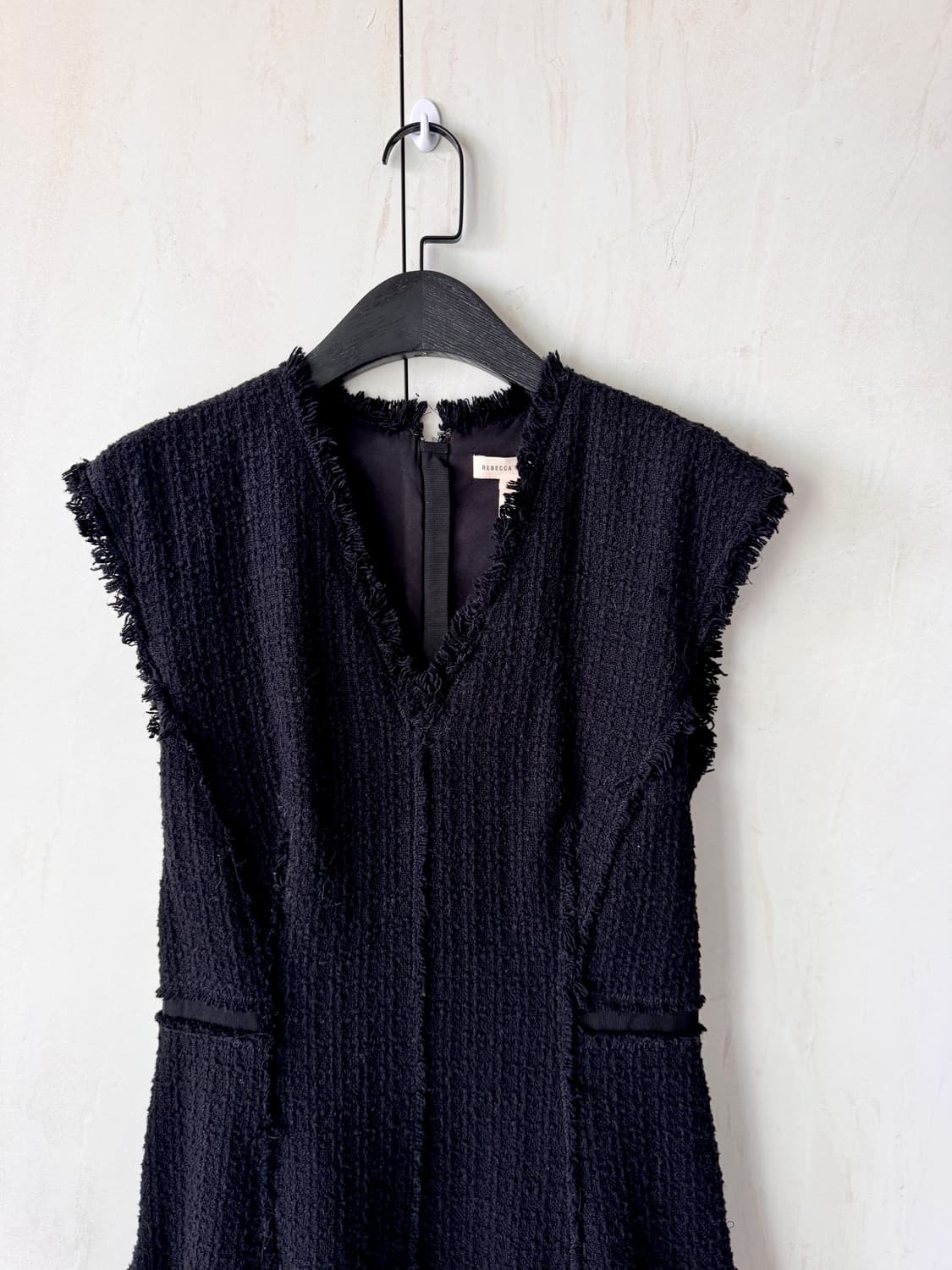 {파격할인}촬영용 의상Rebecca Taylor 블랙 트위드 원피스 Si 상품이미지5