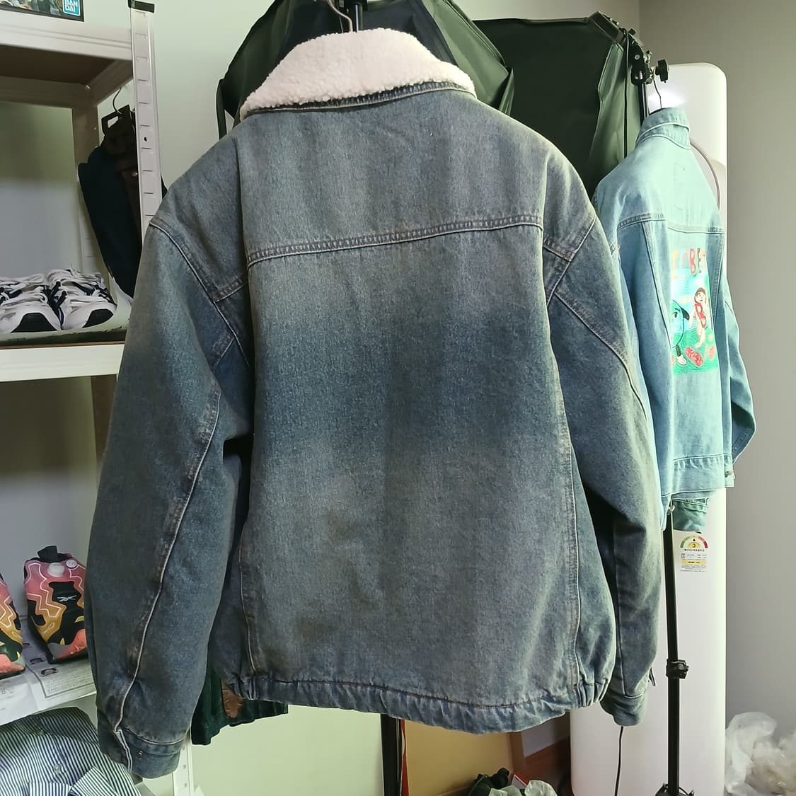 올어바웃뉴 쉐르파 탈부착 누빔 청자켓 패딩 데님 상품이미지4