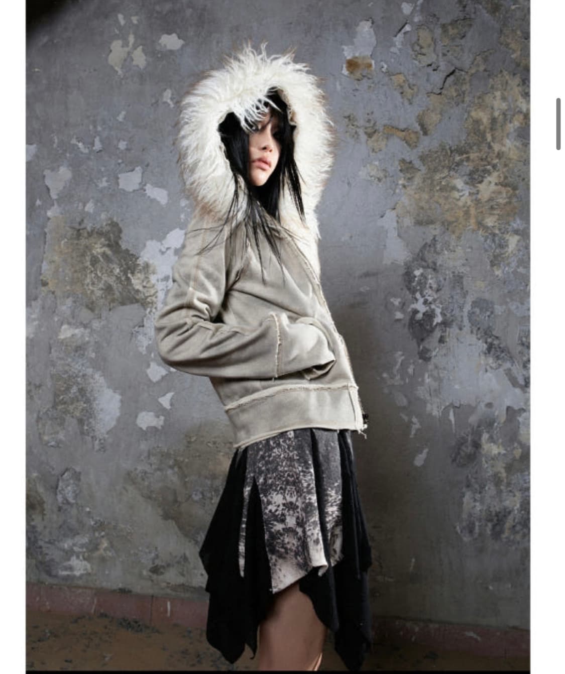 ARIADNAw fur collar hoodie jacket 상품이미지2