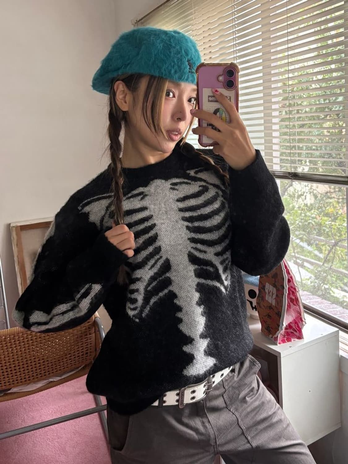 BONE MOHAIR KNIT 리얼본 모헤어 니트 AAV-2501 상품이미지3