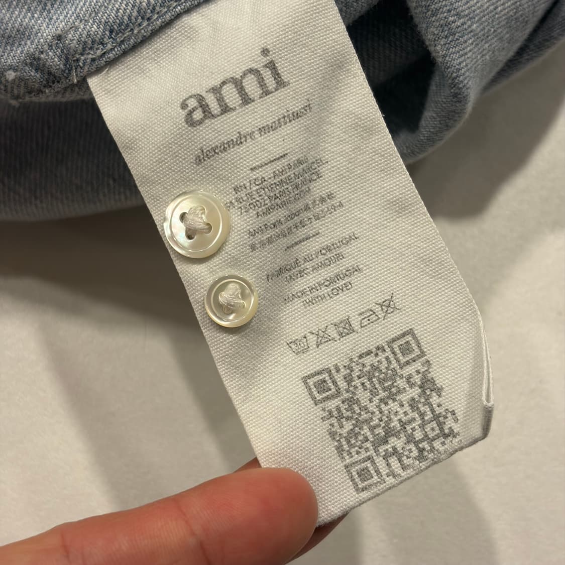 [XL] 아미 스몰 하트 데님 셔츠 청 C282 상품이미지7