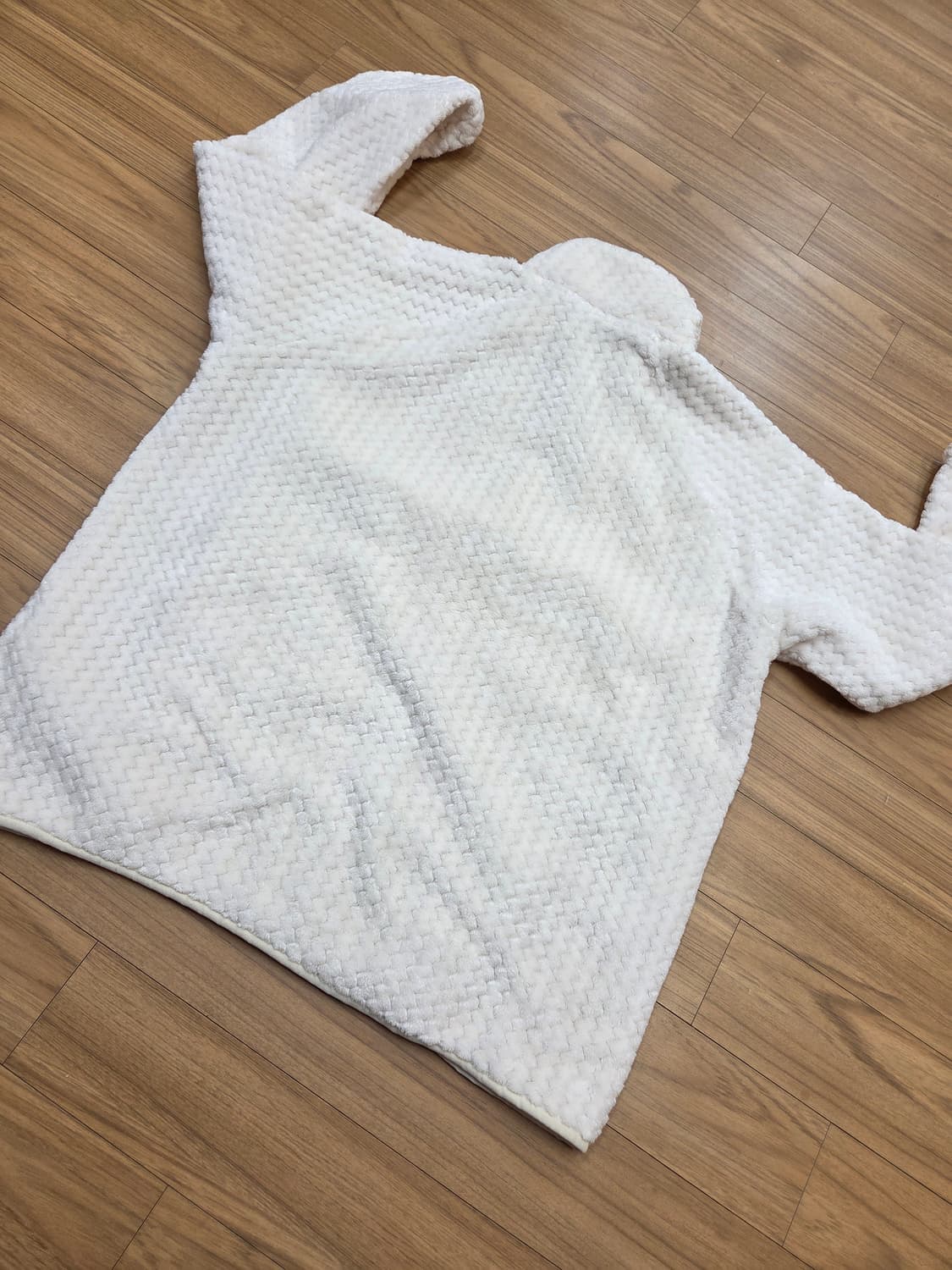 아이보리 색상 컬럼비아 플리스 집업 L사이즈입니다. 부드러운 폴리에스터  상품이미지2