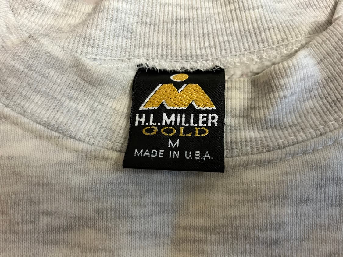 빈티지 USA 90s H.L. 밀러골드 50/50 성조기 스웻셔츠 M 상품이미지3