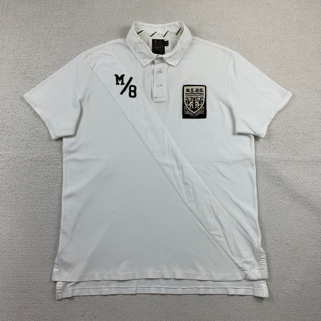 폴로 랄프로렌 R.L.P.C 패치로고 화이트 카라 티셔츠 상품이미지1