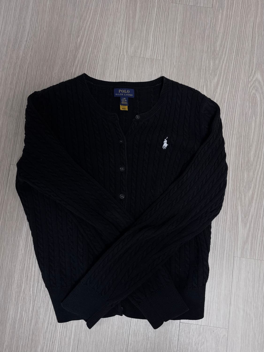 폴로 가디건 블랙 여성 L 상품이미지1