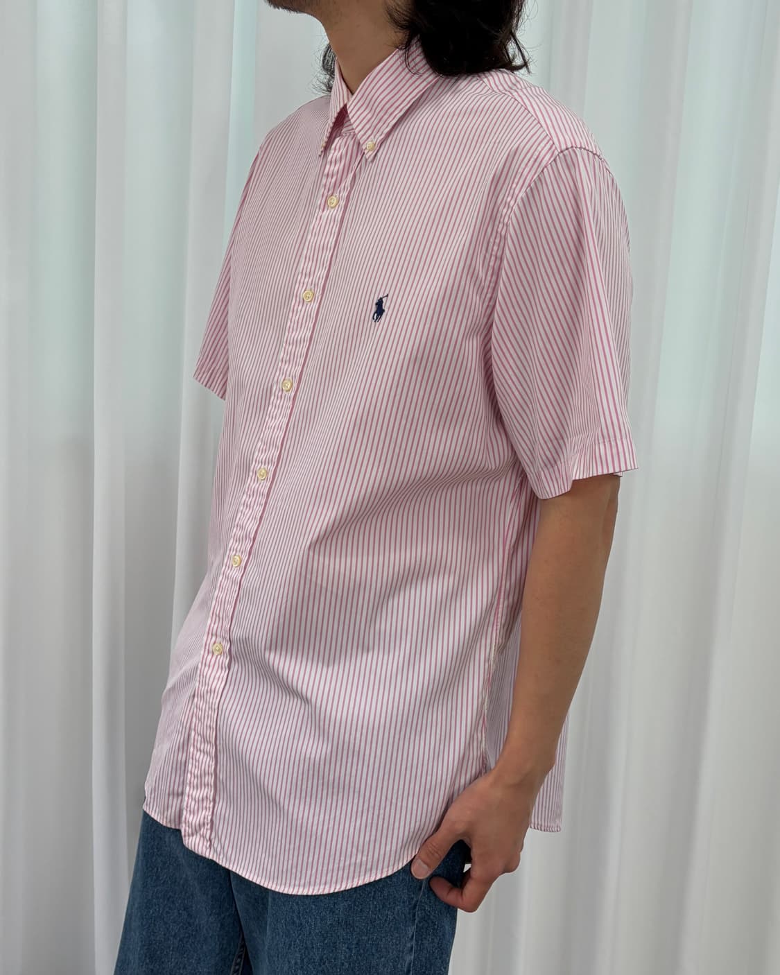 [XL]폴로 랄프로렌 스트라이프 포플린 반팔 셔츠 상품이미지3