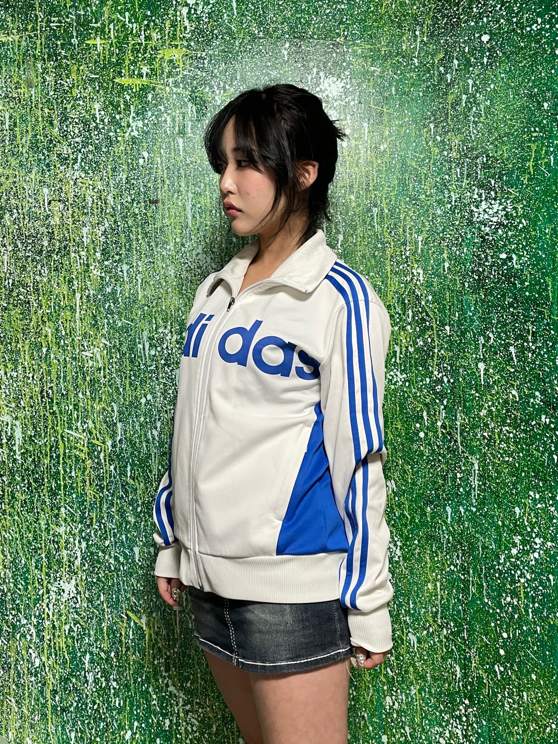 아디다스 대장 스펠로고 화이트 블루 져지 95 상품이미지3