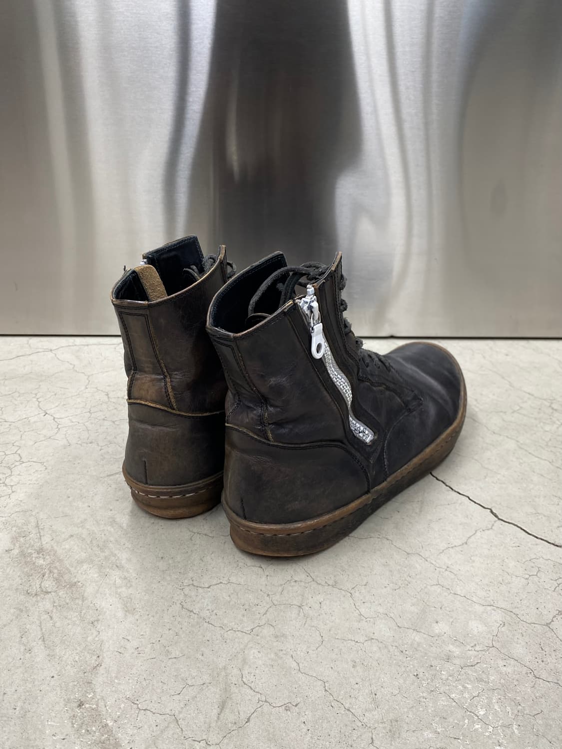 미하라 야스히로 레더 레이스업 부츠 상품이미지4