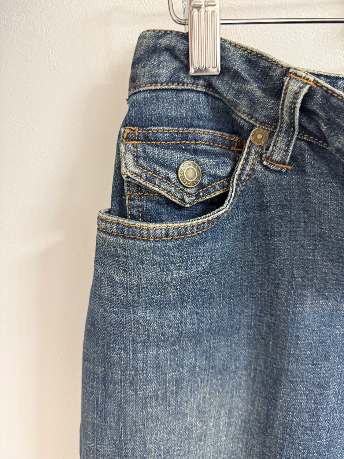 포켓 빈티지 청스커트 상품이미지4