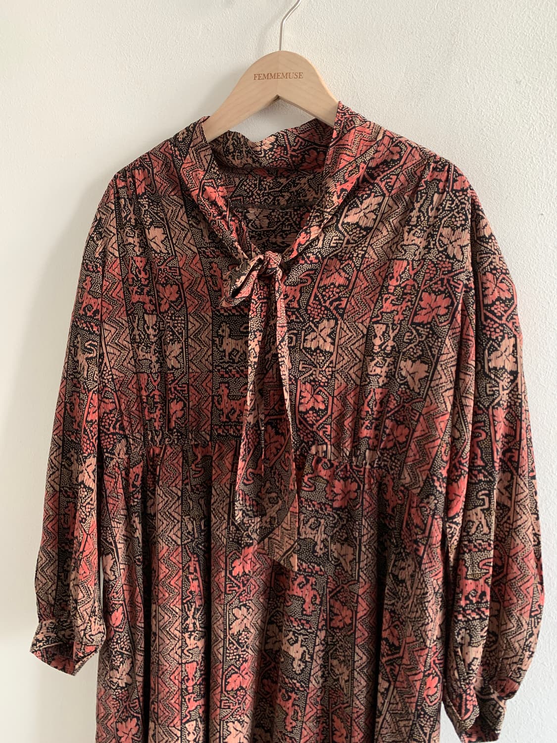 Oriental tie neck dress 상품이미지2